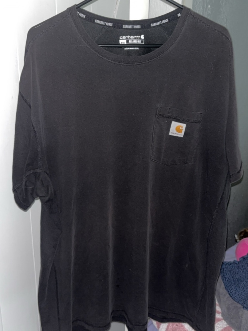 Carhartt Men's Black Pocket T‑Shirt 2x